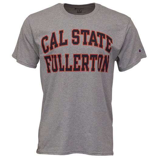 Champion Cal State Fullerton Retro Spellout Tee -Grey